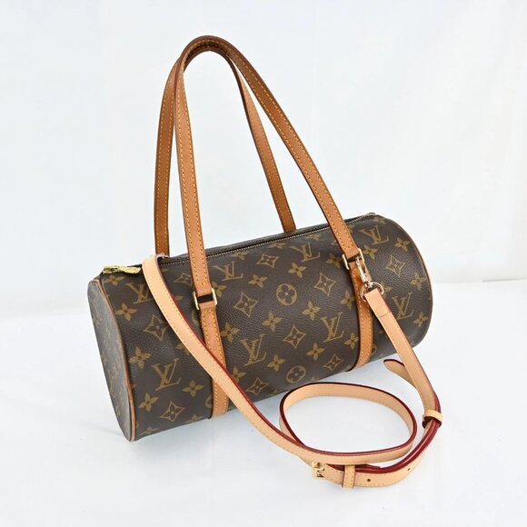 Authentic Louis Vuitton Monogram Papillon 30 Leather Brown Handbag bsj746-110825 - Picture 3 of 16